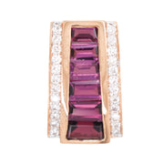 Pyramid Rhodolite Pendant