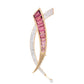 Sword Pink Tourmaline Pendant Brooch