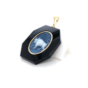Bold and stylish Taurus Astrology Pendant with Shiny Onyx.