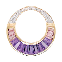 Cleopatra Amethyst and Pink Tourmaline Pendant