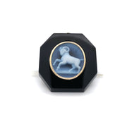 Aries Horoscope Jewelry with Intricate Onyx Carving.