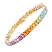 Tennis Bracelet: Rainbow Octagon Link Edition