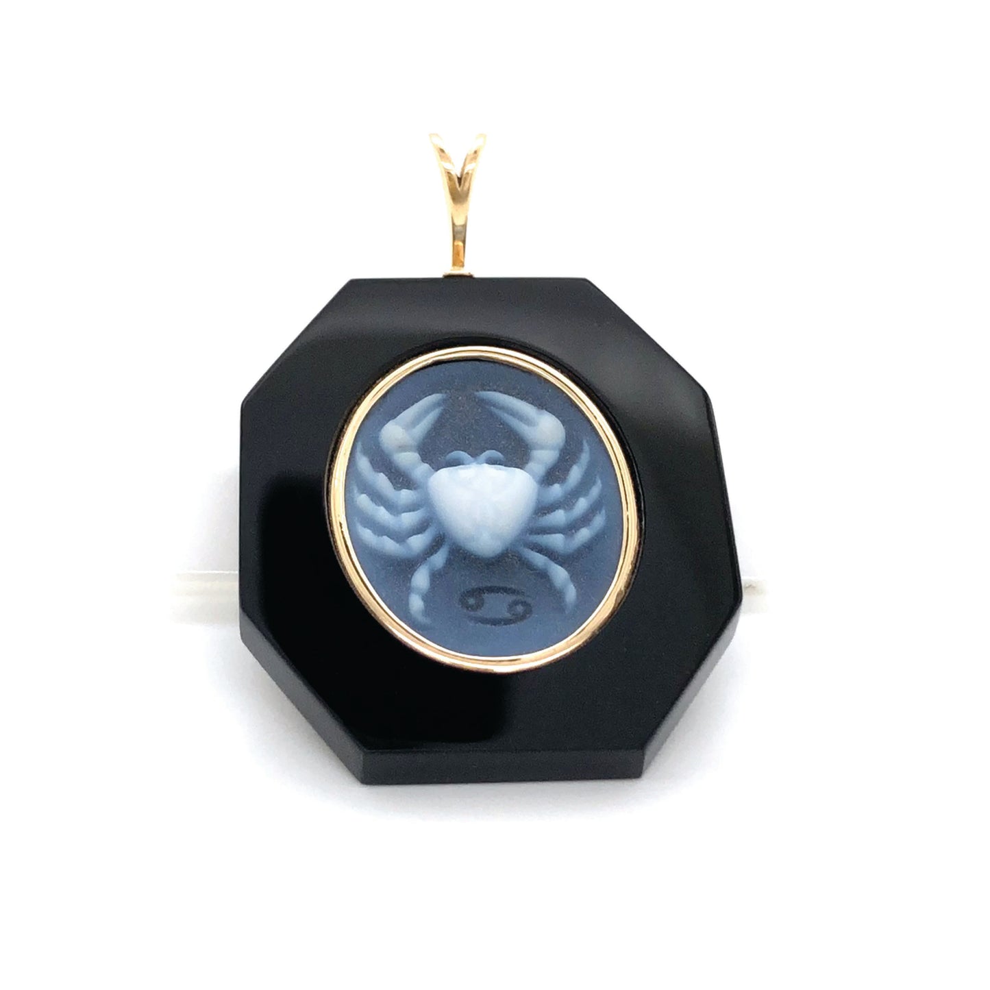Zodiac Cancer Onyx Pendant