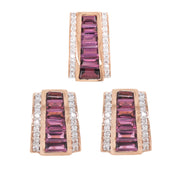 Pyramid Rhodolite Set