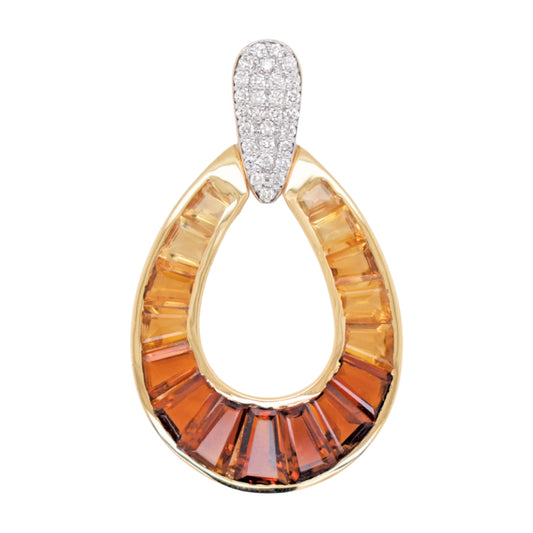 Citrine Doorknocker Pendant