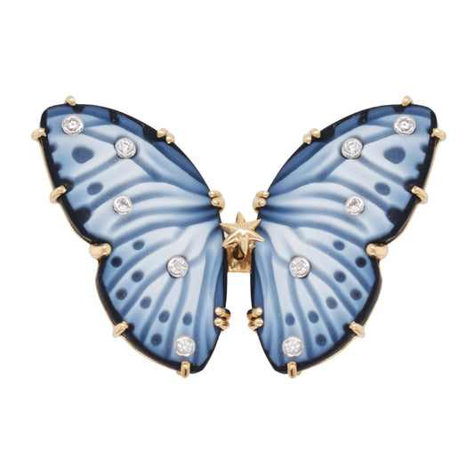 14K Gold Butterfly Cocktail Ring