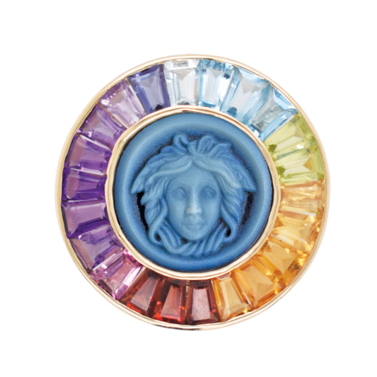 Cameo Versace Medusa Rainbow Shirt Button