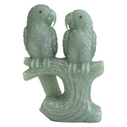 1.04 Kg Natural Aventurine Love Birds Hand-Carved Sculpture Figurine Home Decor