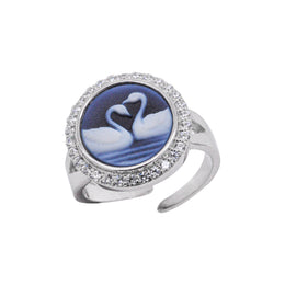 Cameo Swan Ring