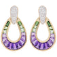 Doorknocker Amethyst Green Tourmaline Earring