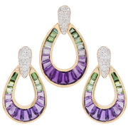 Doorknocker Amethyst Green Tourmaline set