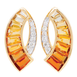 Sickle Citrine Earrings
