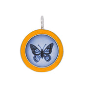 Agate Yellow Butterfly Pendant