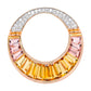 citrine diamond pendant necklace yellow gold