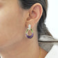 Doorknocker Amethyst Green Tourmaline Earring