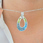 Doorknocker Blue Topaz Peridot Pendant