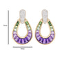 Doorknocker Amethyst Green Tourmaline Earring
