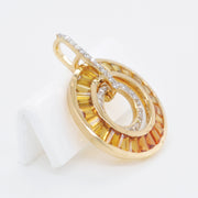 Circle Yellow Sapphires Pendant