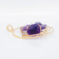 Hand Carved Amethyst Fish Pendant