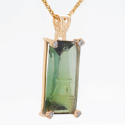 Eiffel Tower Green Tourmaline Pendant