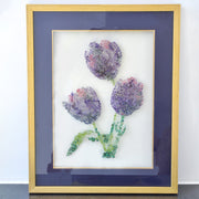 Tulip Amethyst Tourmaline Iolite Gemstone Rough Wall Painting