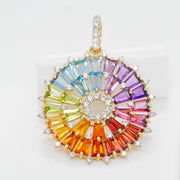 Rainbow Orbit Diamond Pendant