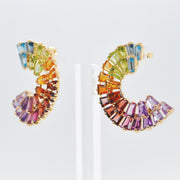 Rainbow Orbit Stud Earrings