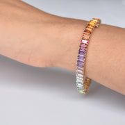 Tennis Bracelet: Rainbow Octagon Link Edition