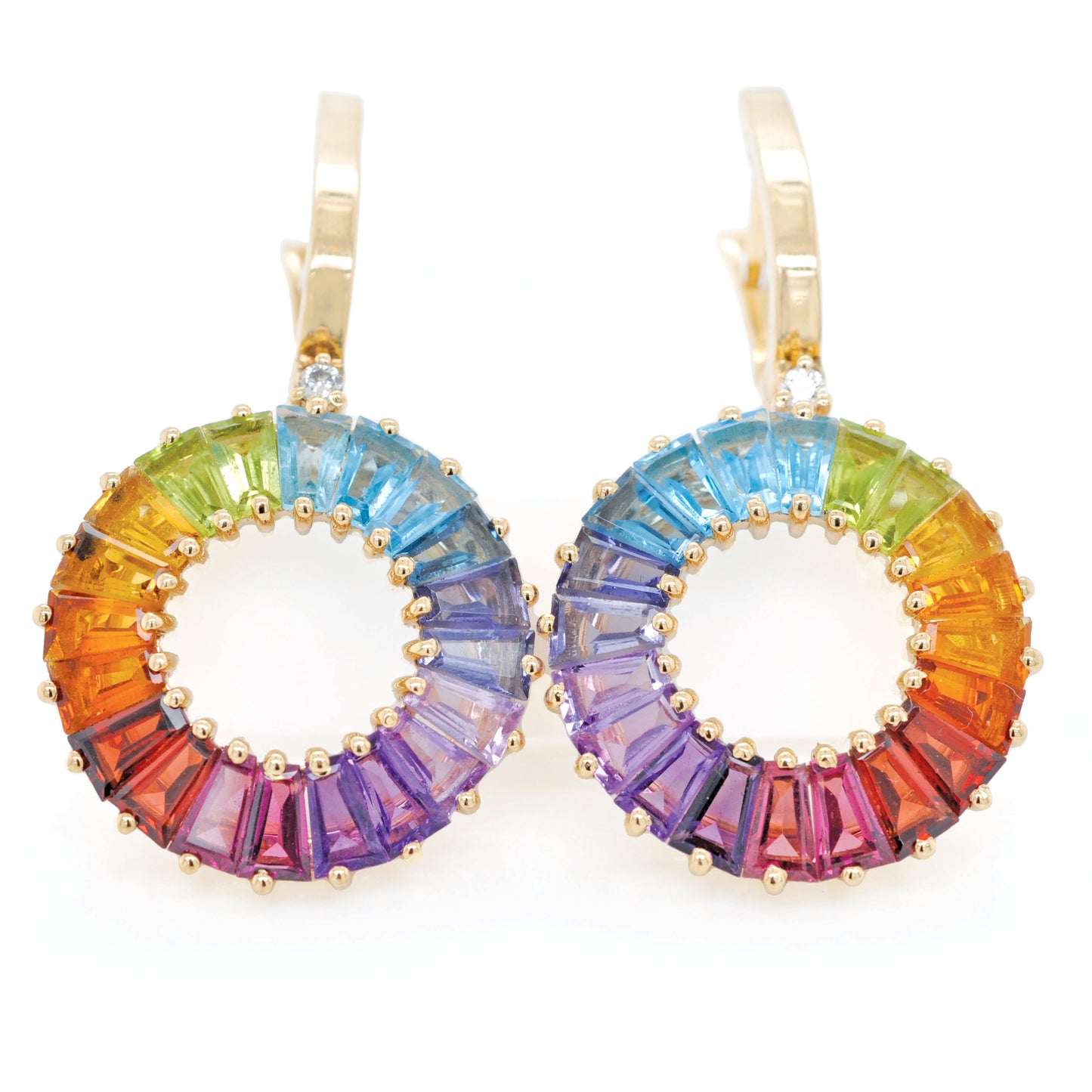 Circle Prong Earrings