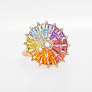 Rainbow Orbit Diamond Ring