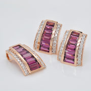 Pyramid Rhodolite Set