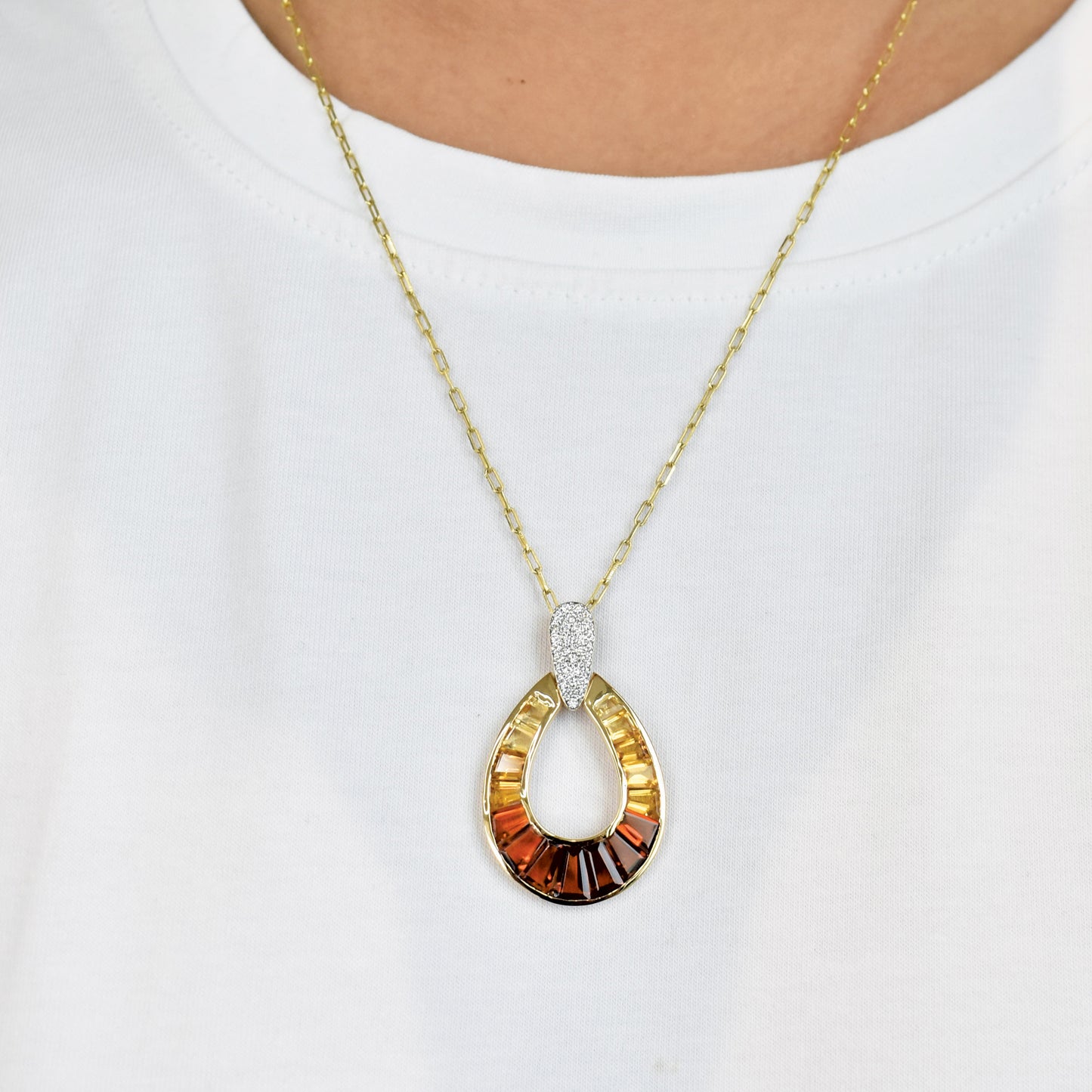 Citrine Doorknocker Pendant