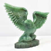 Hand-Carved Natural Green Aventurine Eagle Sculpture
