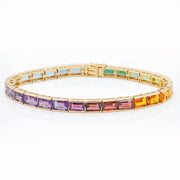 Tennis Bracelet: Rainbow Baguette Edition