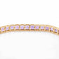 18K Gold Amethyst Art Deco Tennis Line Bracelet - Vaibhav Dhadda Jewelry