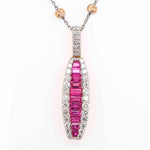 ruby and diamond pendant yellow gold