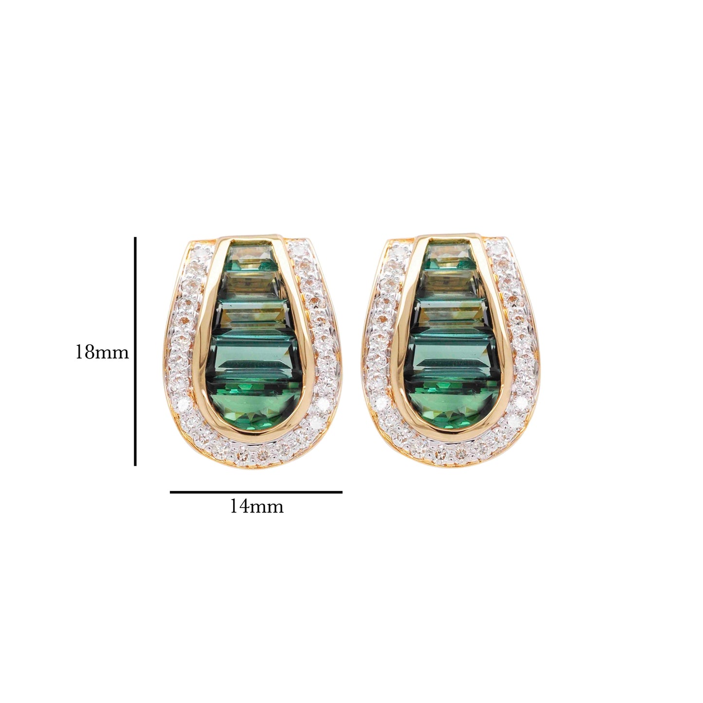 tourmaline earrings green