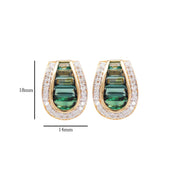 tourmaline earrings green