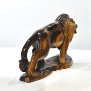 1.53 Kg Natural Tiger's Eye Hand-Carved Lion Sculpture Figurine