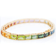 Tennis Bracelet: Rainbow Baguette Edition