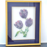 Tulip Amethyst Tourmaline Iolite Gemstone Rough Wall Painting