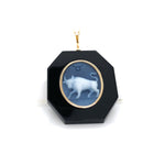 14K gold Taurus Onyx Cameo Pendant