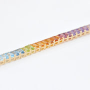 Tennis Bracelet: Rainbow Octagon Link Edition