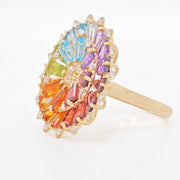 Rainbow Orbit Diamond Ring