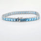 Tennis Bracelet - Blue Topaz Square Edition