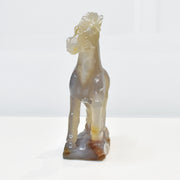 1.17 Kg Agate Horse Hand Carved Sculpture Figurine