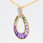 Doorknocker Amethyst Green Tourmaline Pendant