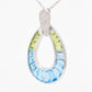 Doorknocker Blue Topaz Peridot Pendant