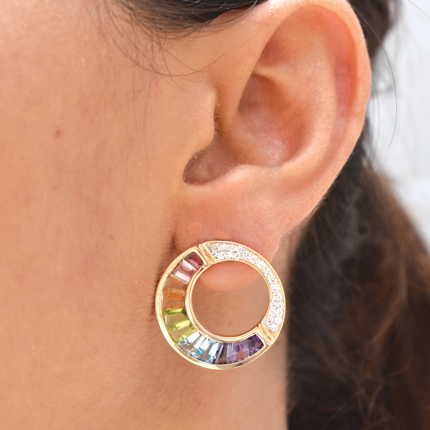 Multicolor Cleopatra Earrings