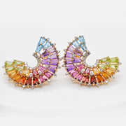 Rainbow Orbit Diamond Earrings